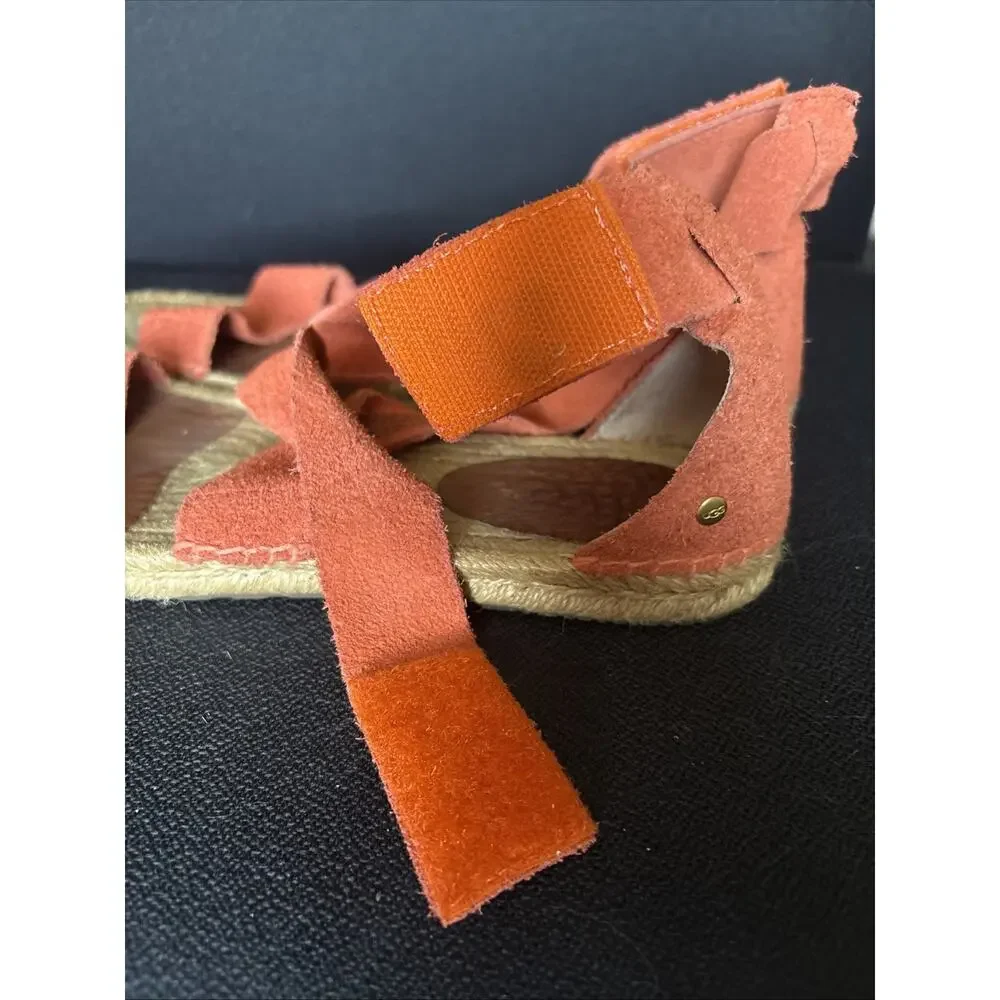 Ugg Women’s Gladiator Style Orange Suede Sandals Size 7.5